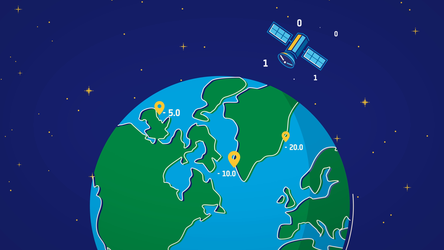 Measuring water depths with satellites