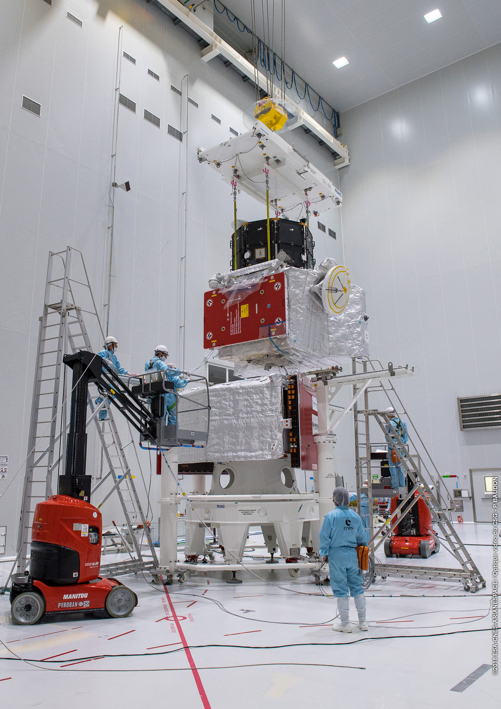 Completing the BepiColombo stack