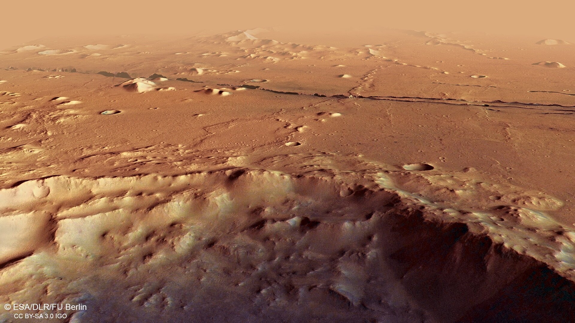 Perspective view of Cerberus Fossae