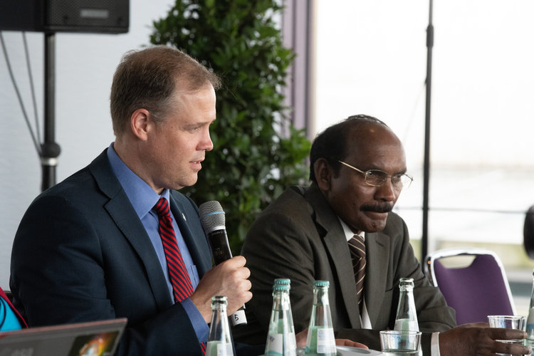 Jim Bridenstine, Administrator, (NASA) K. Sivan, Chairman, (ISRO)