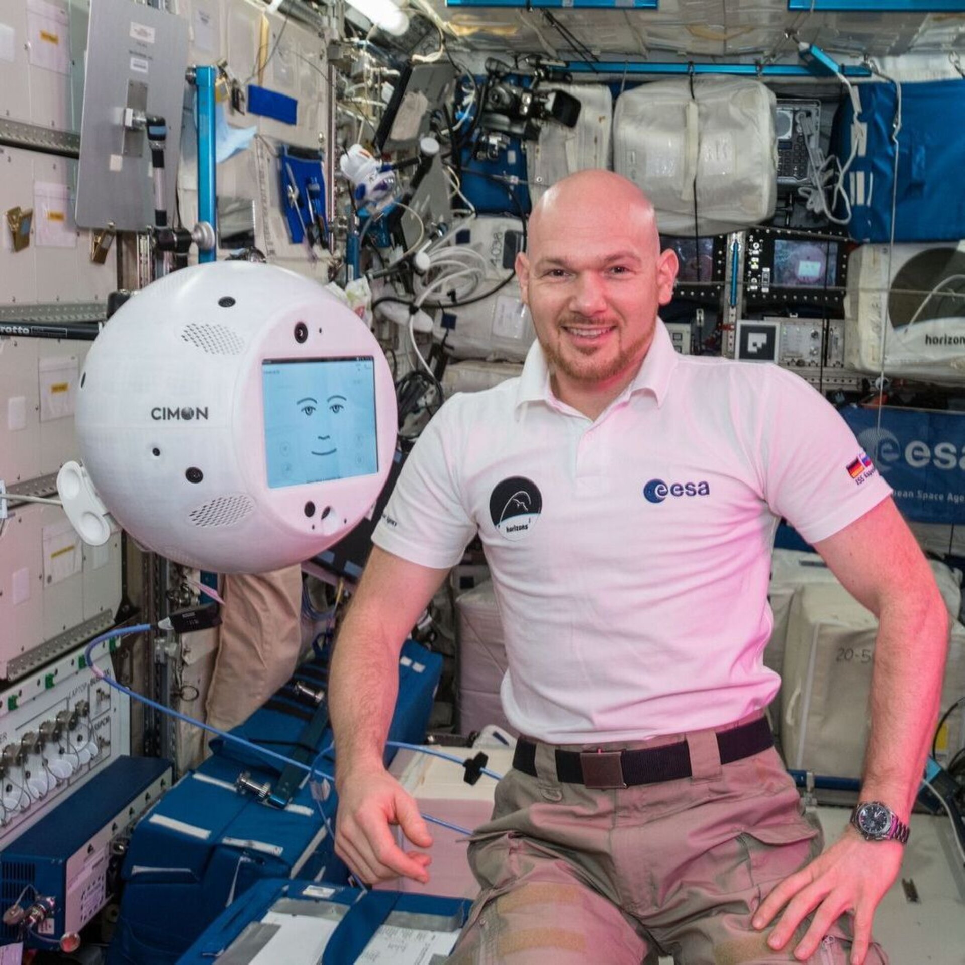 ESA astronaut Alexander Gerst welcomed CIMON