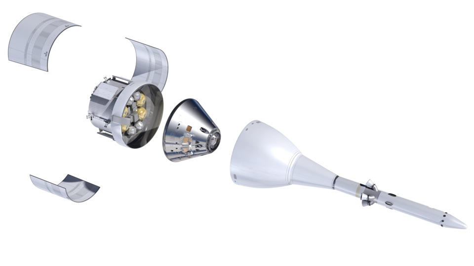 Orion elements with Spacecraft Adapter Jettisonable fairings