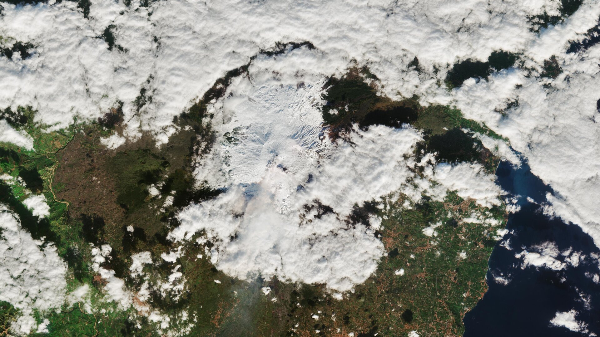 Snow-covered Etna