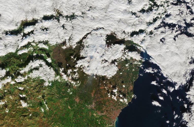 Snow-covered Etna