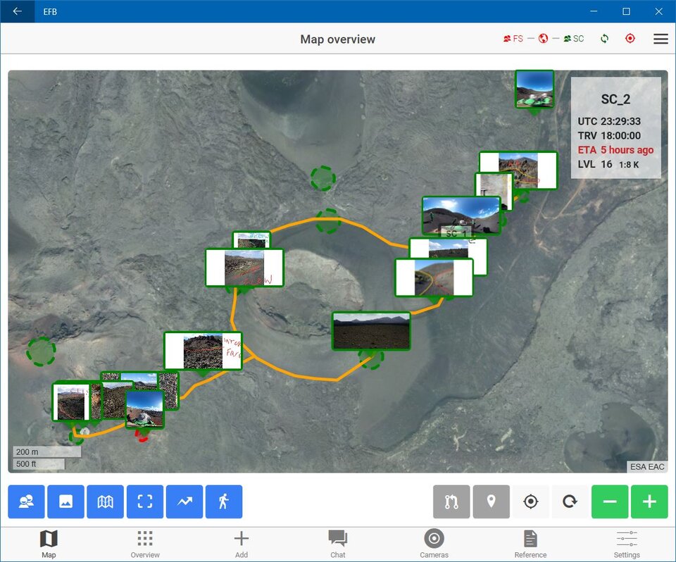 The Electronic Field Book interface