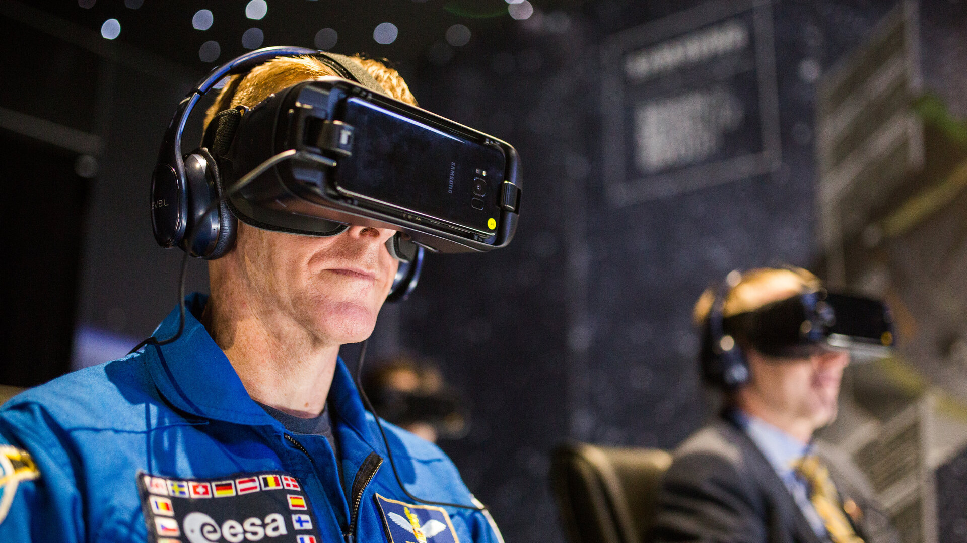 Tim Peake taking a virtual tour