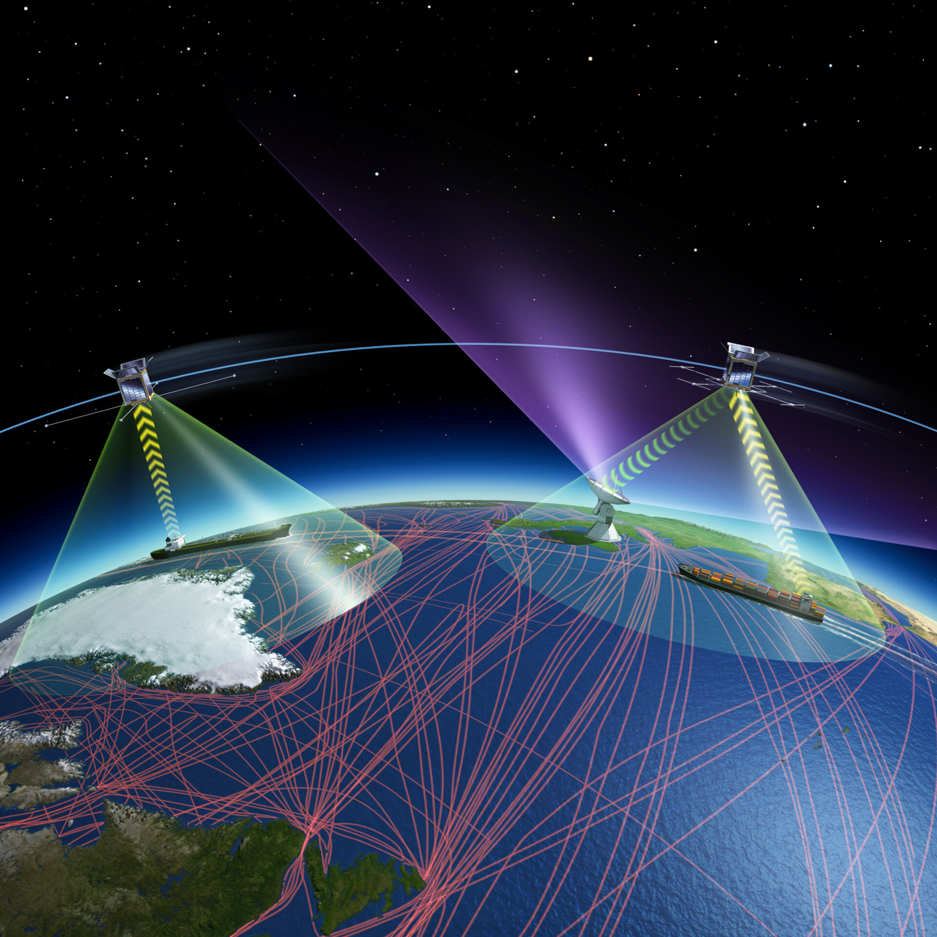 Autonomous shipping supported from space