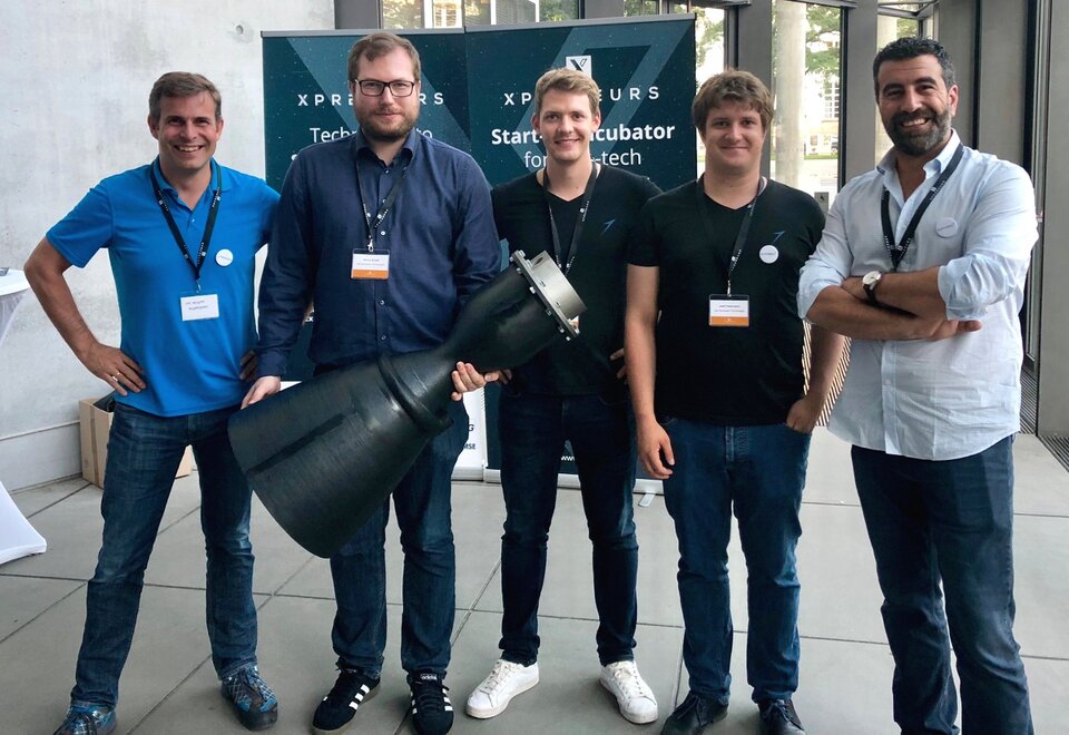 Isar Aerospace team: Lin Kayser, Markus Brandl, Daniel Metzler, Josef Fleischmann and Bulent Altan