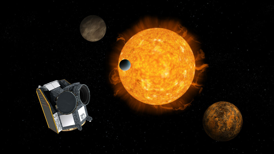 Observation d'exoplanètes (vue d'artiste)