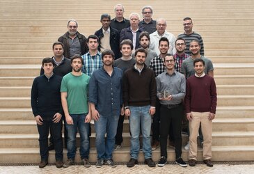 Members of the ISTSat-1 team, including supervising professors