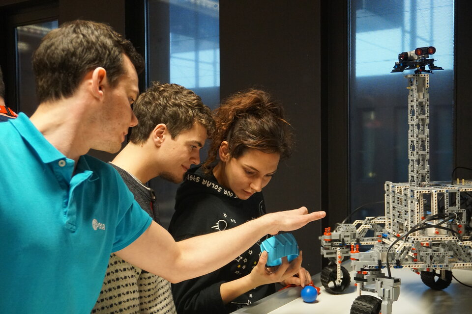 Students working during the automation workshop