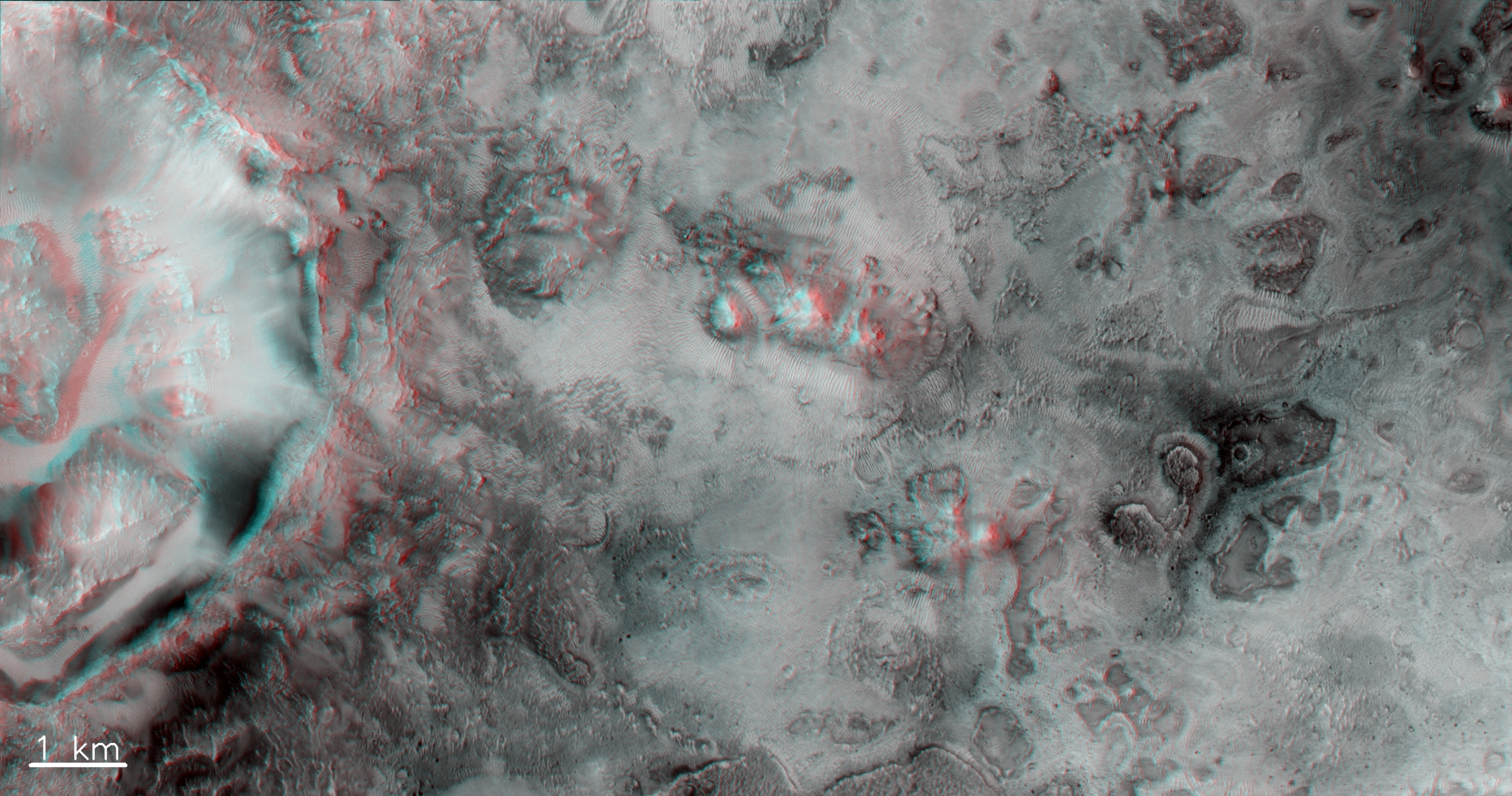 Jezero Crater neighbourhood – 3D