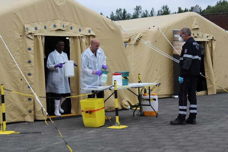 B-LiFE tent during exercise outside Brussels