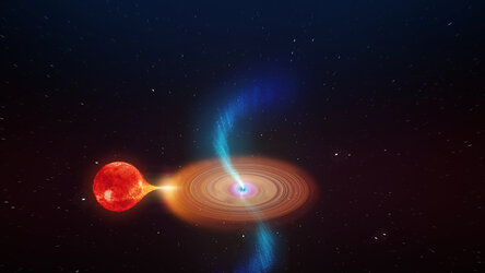 Black hole accreting material from its companion star