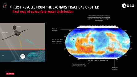 TGO’s first map of shallow subsurface water distribution on Mars
