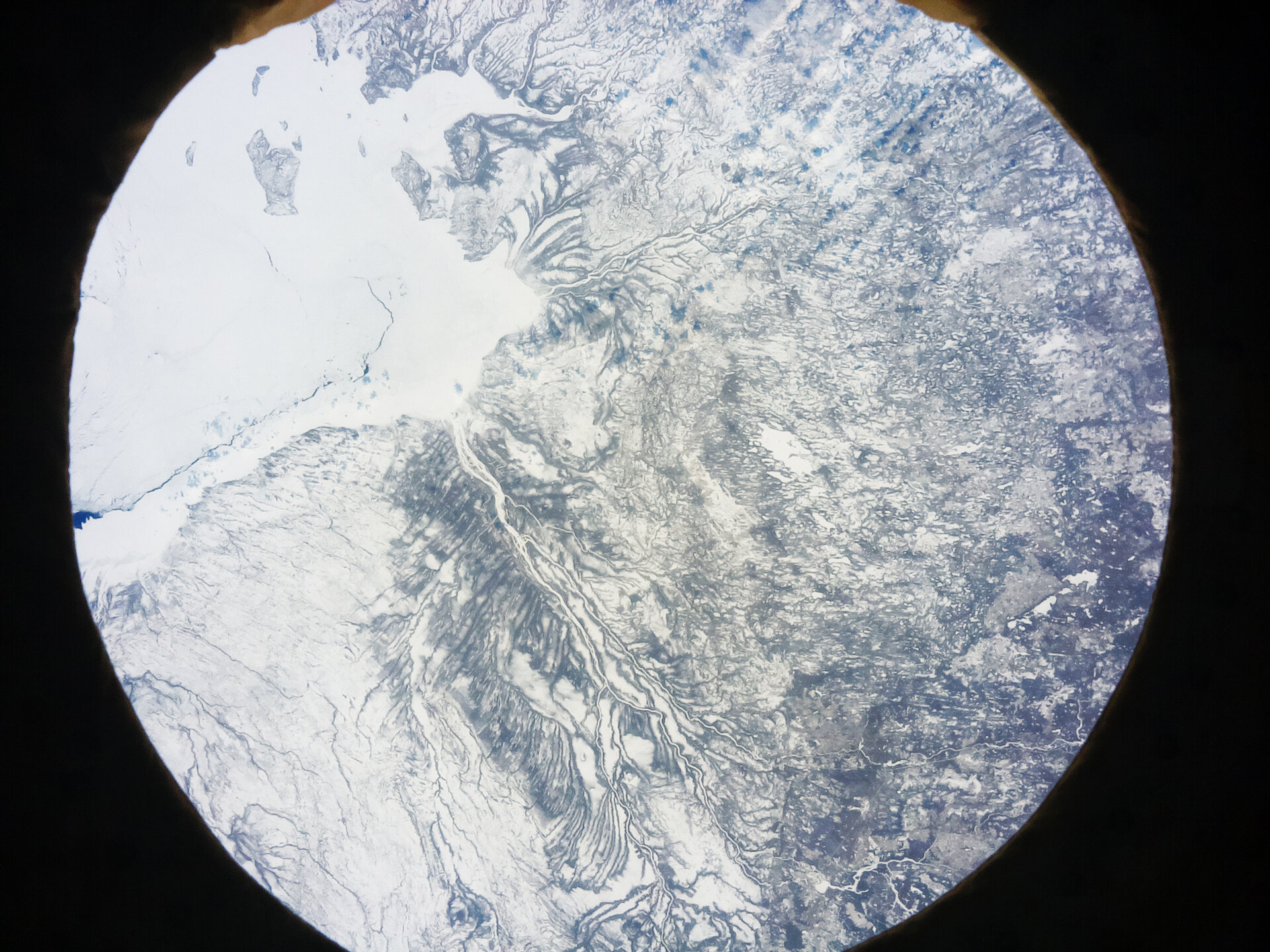 Astro Pi data shows snowy scenes at the southern tip of Hudson Bay in Canada