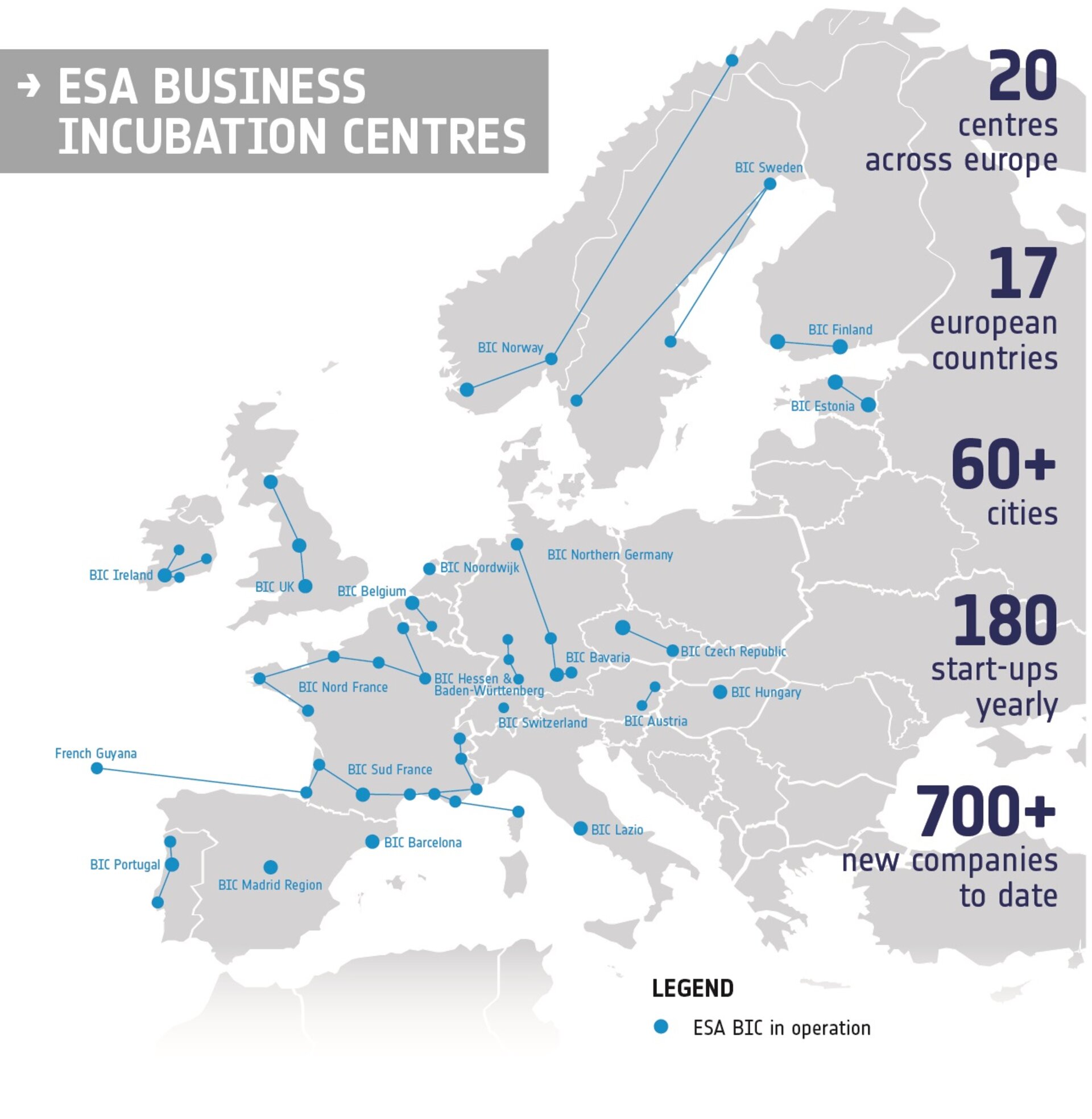ESA Business Incubation Centres March 2019