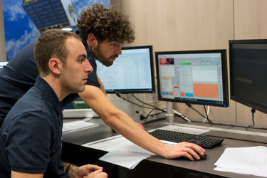 ESEO mission Control Center - ESEO student operators monitoring ESEO
