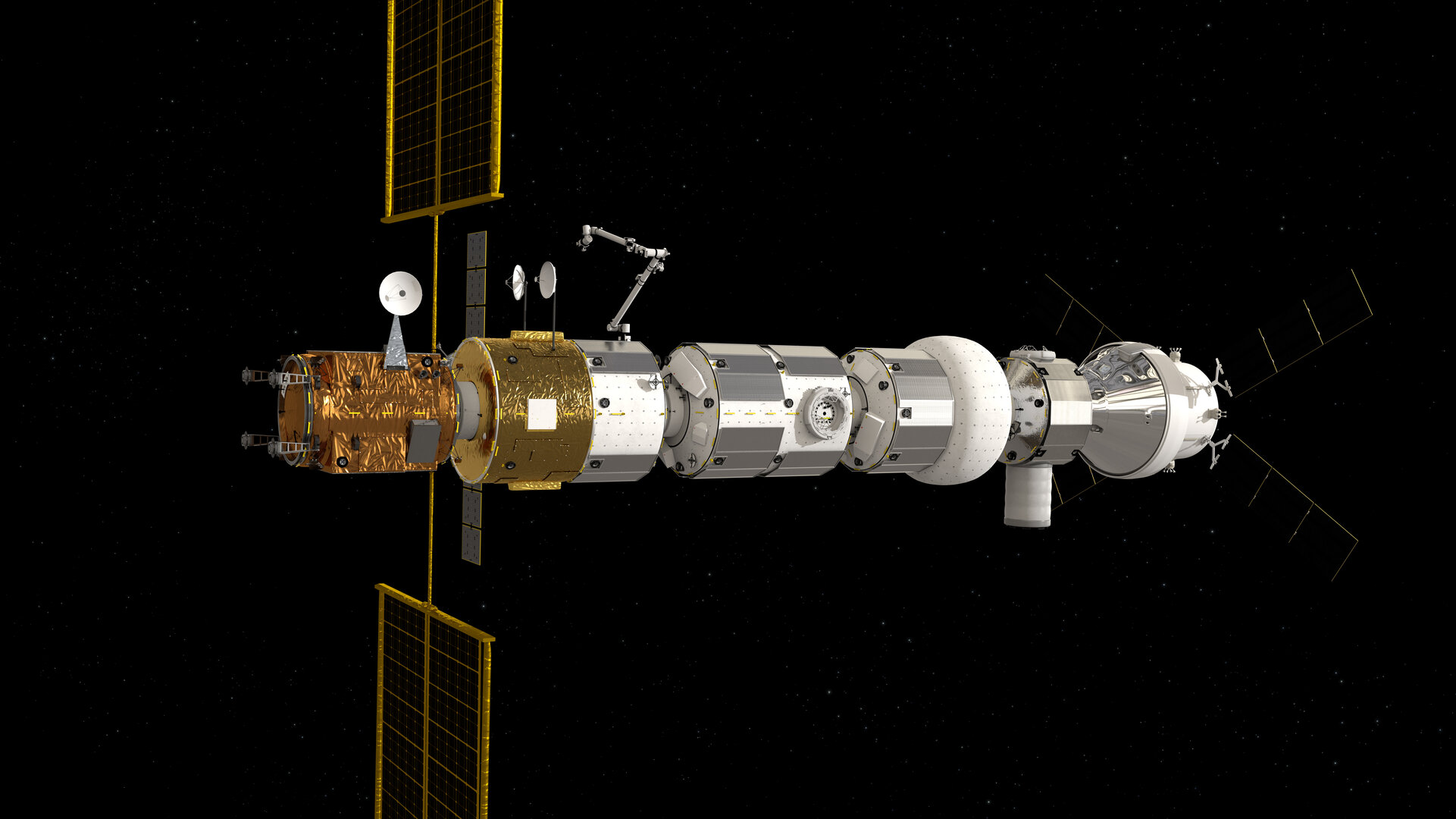 Gateway with Orion docked