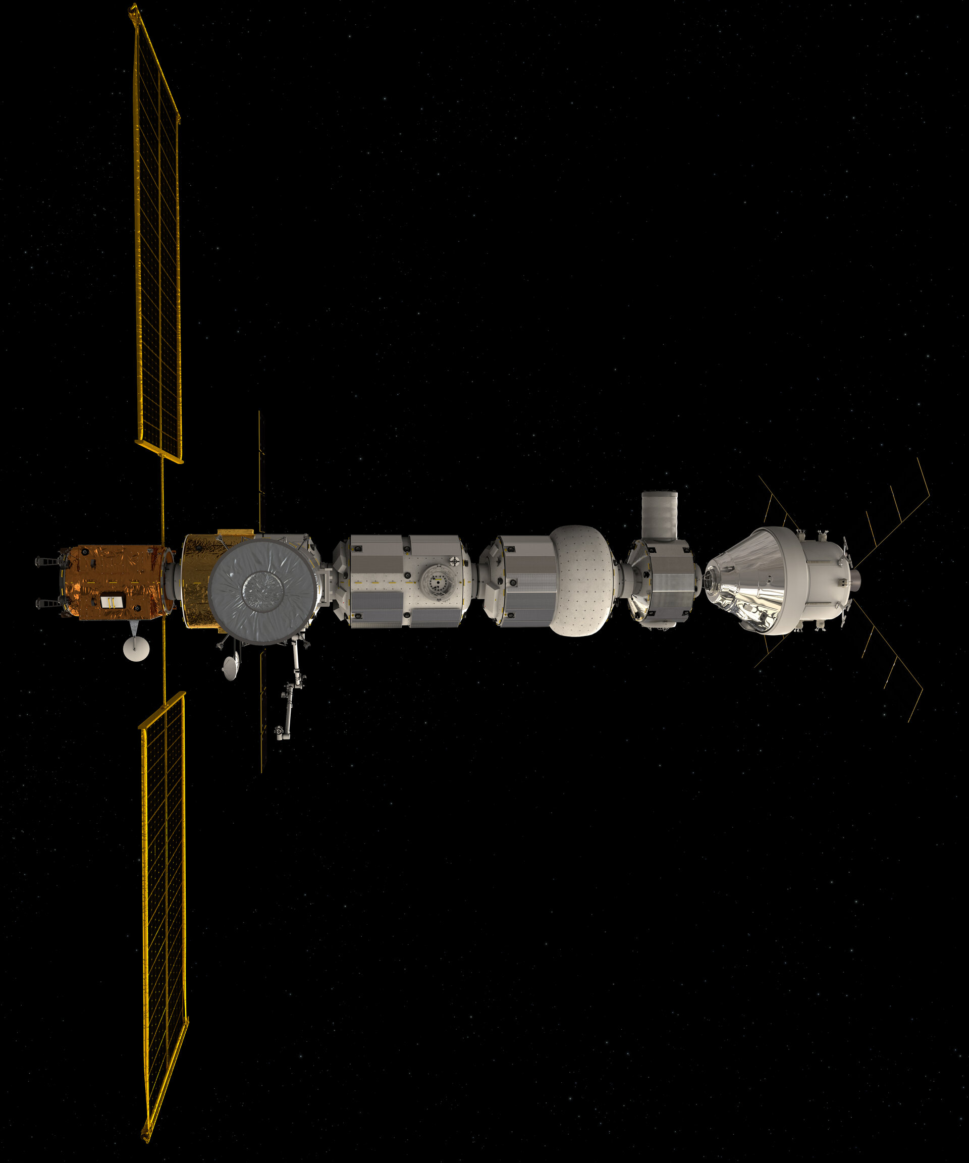 Gateway with Orion docked right