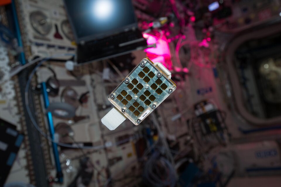 Matiss experiment floating in Space Station