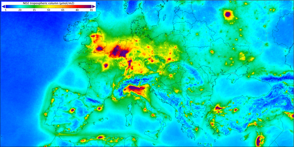Oxid dusičitý nad Evropou
