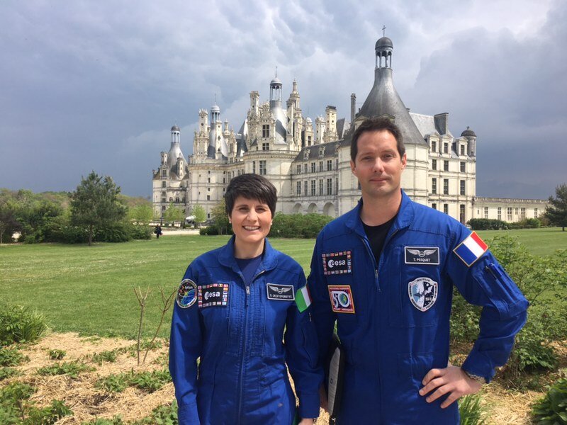 Les astronautes de l’ESA Samantha Cristoforetti et Thomas Pesquet