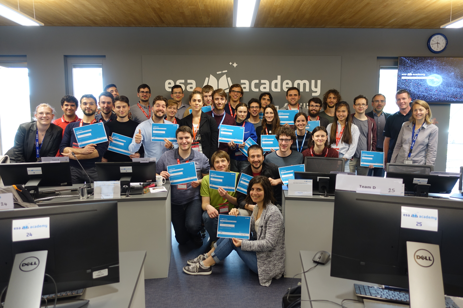 Students with their certificates