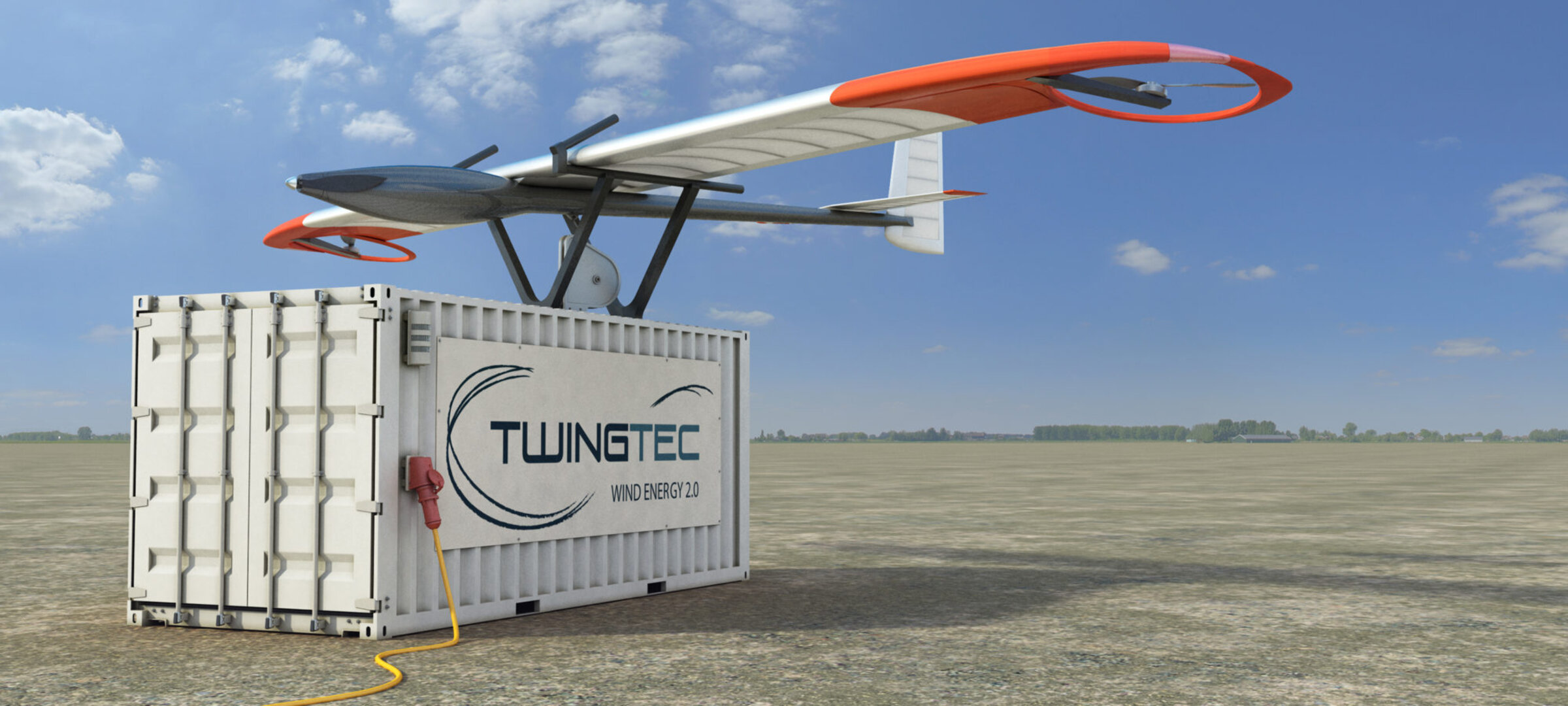 TwingTec drone on base 
