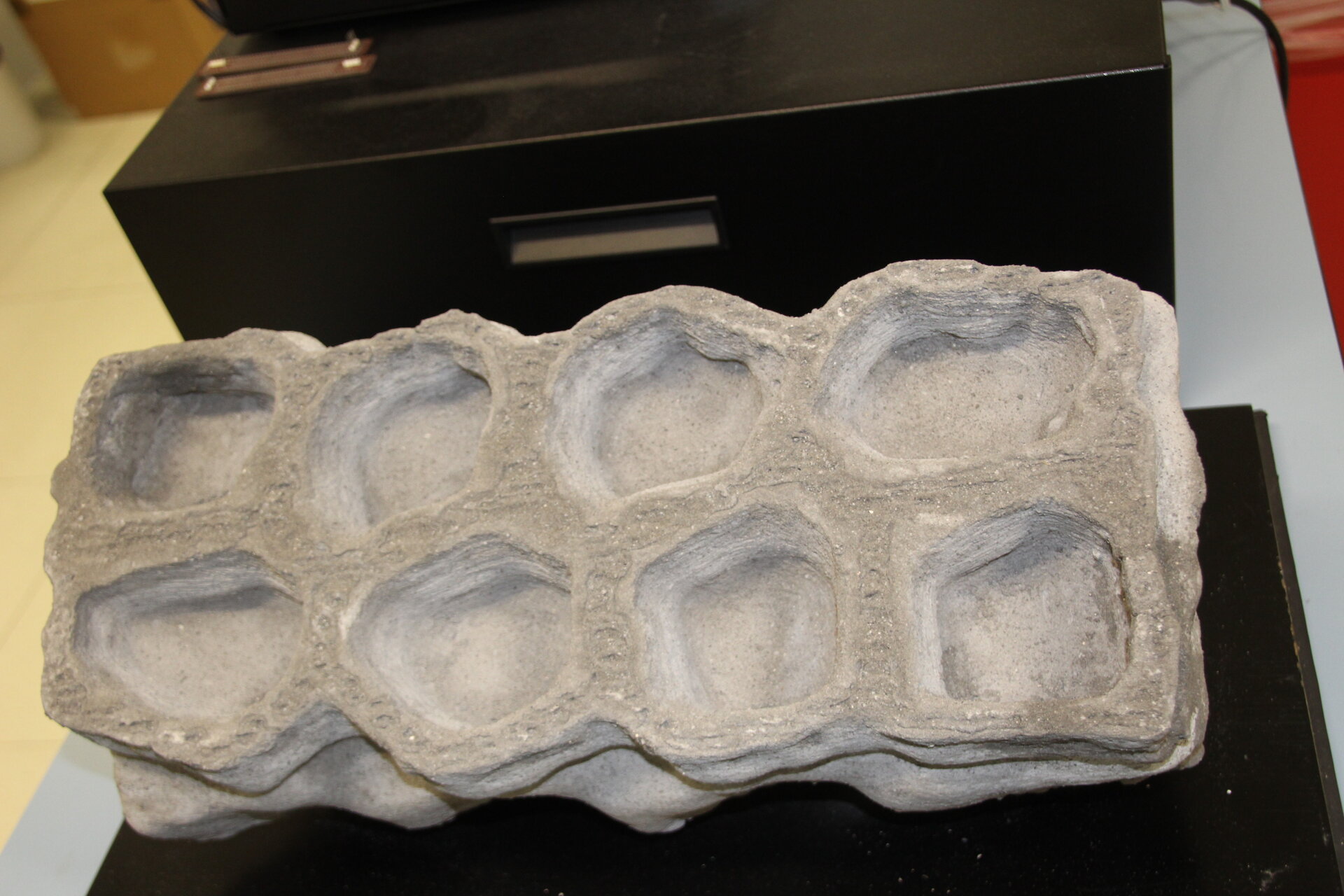 Brick made from simulated moon dust