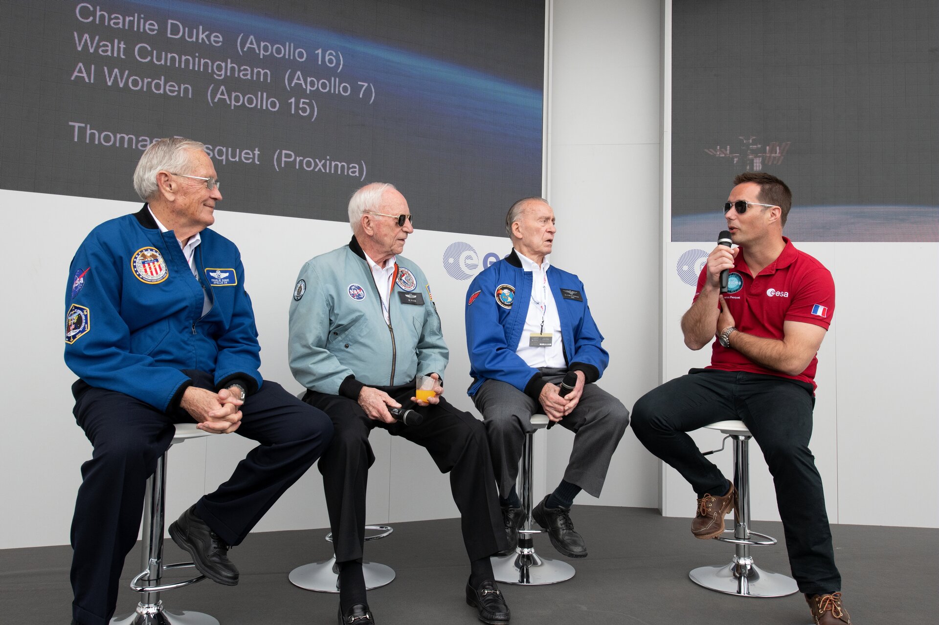 Thomas Pesquet en conversation avec trois astronautes Apollo (Salon du Bourget)