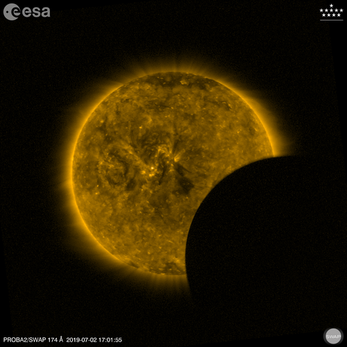 Partial eclipse from space