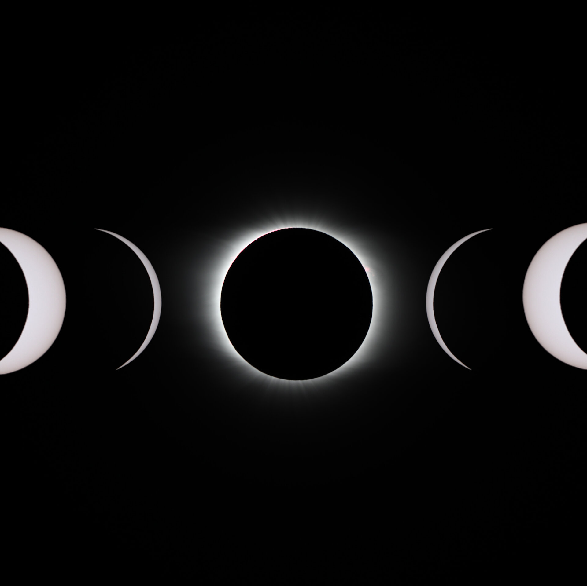 Stages of a total solar eclipse