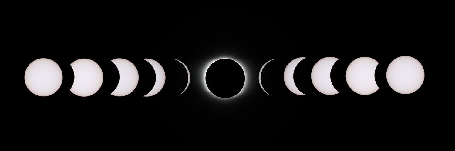 Stages of a total solar eclipse