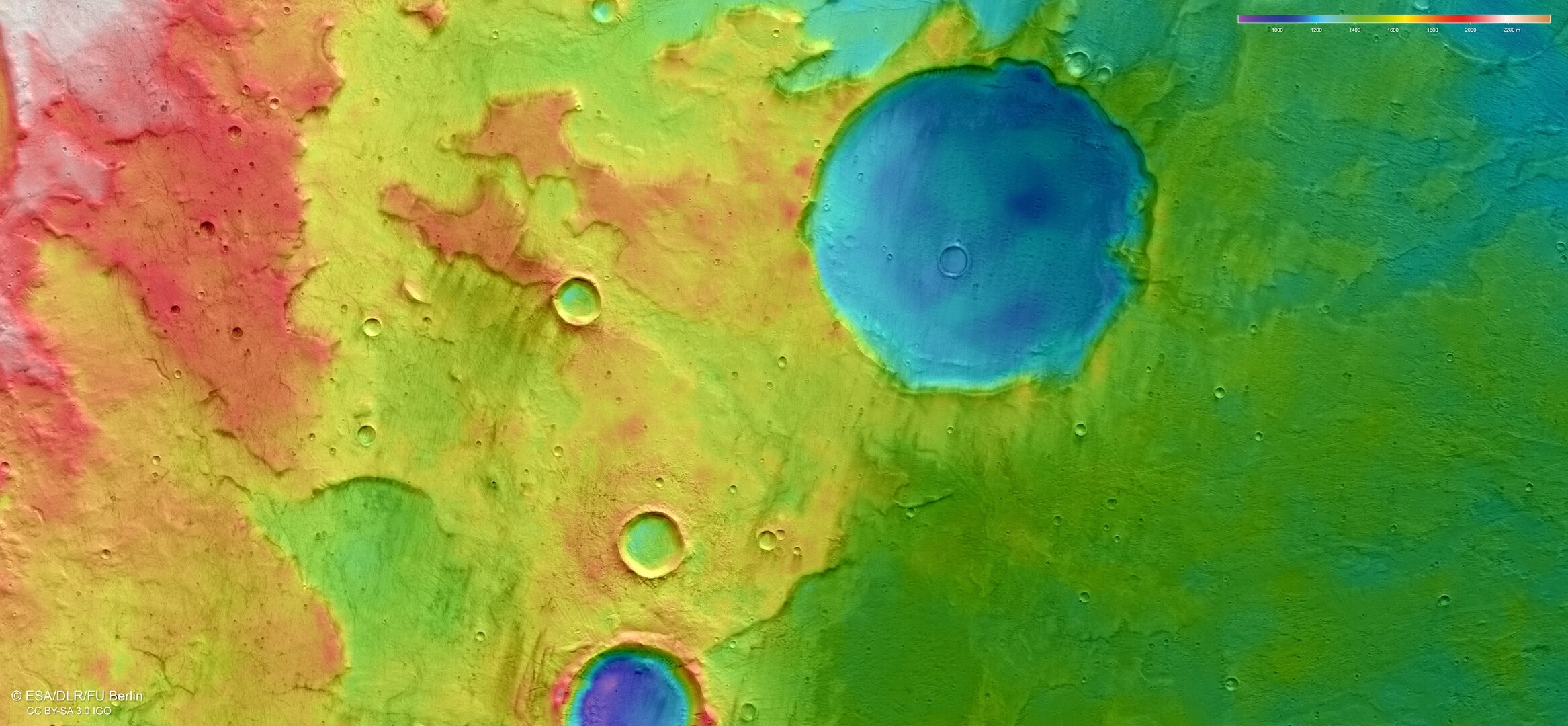 Topographic view of Terra Cimmeria