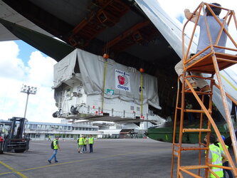 Cheops arrives in Kourou