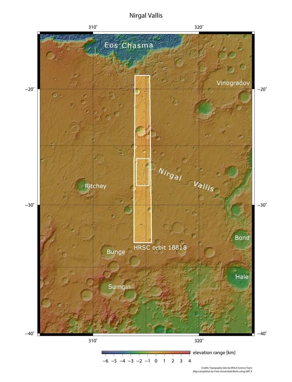 Nirgal Vallis in context