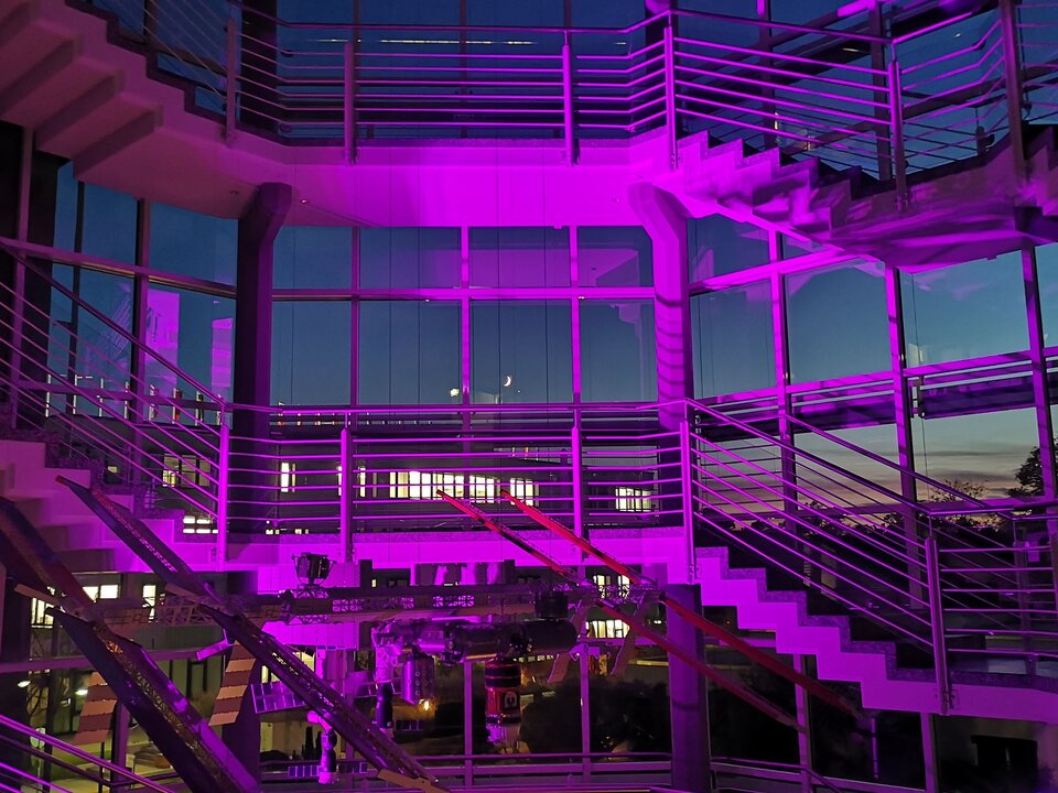 Moonrise at Europe's mission control