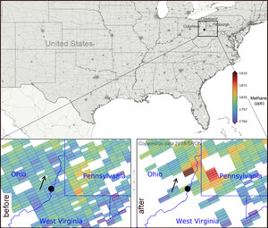 Methane leak visible from space