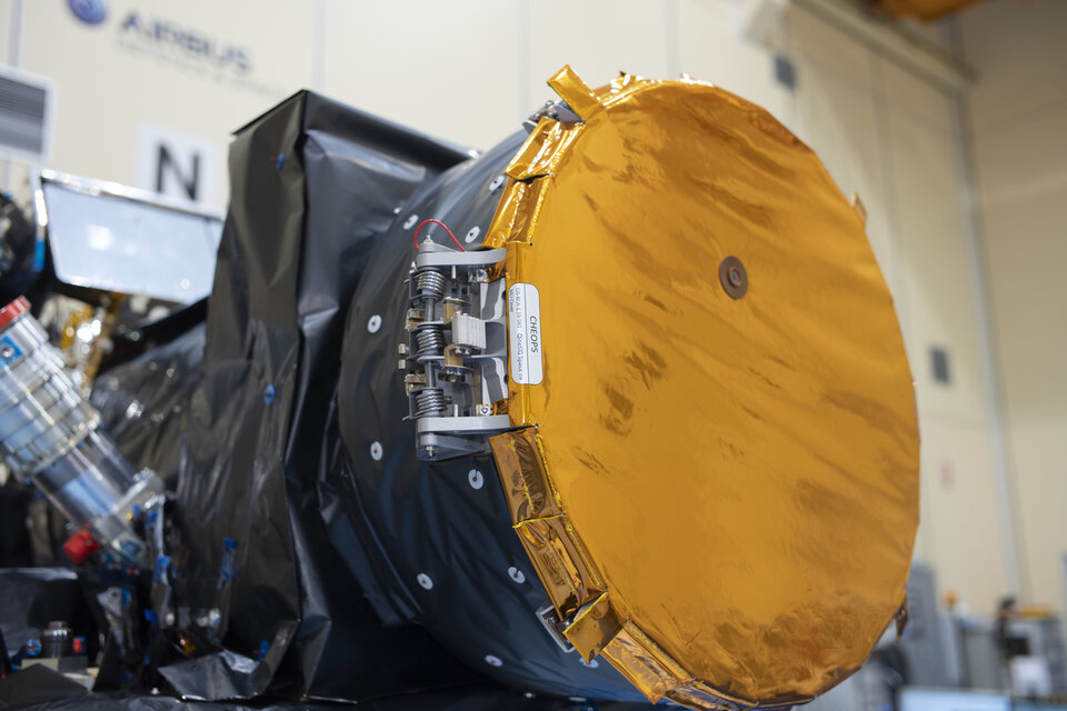 The baffle cover of Cheops in the clean room