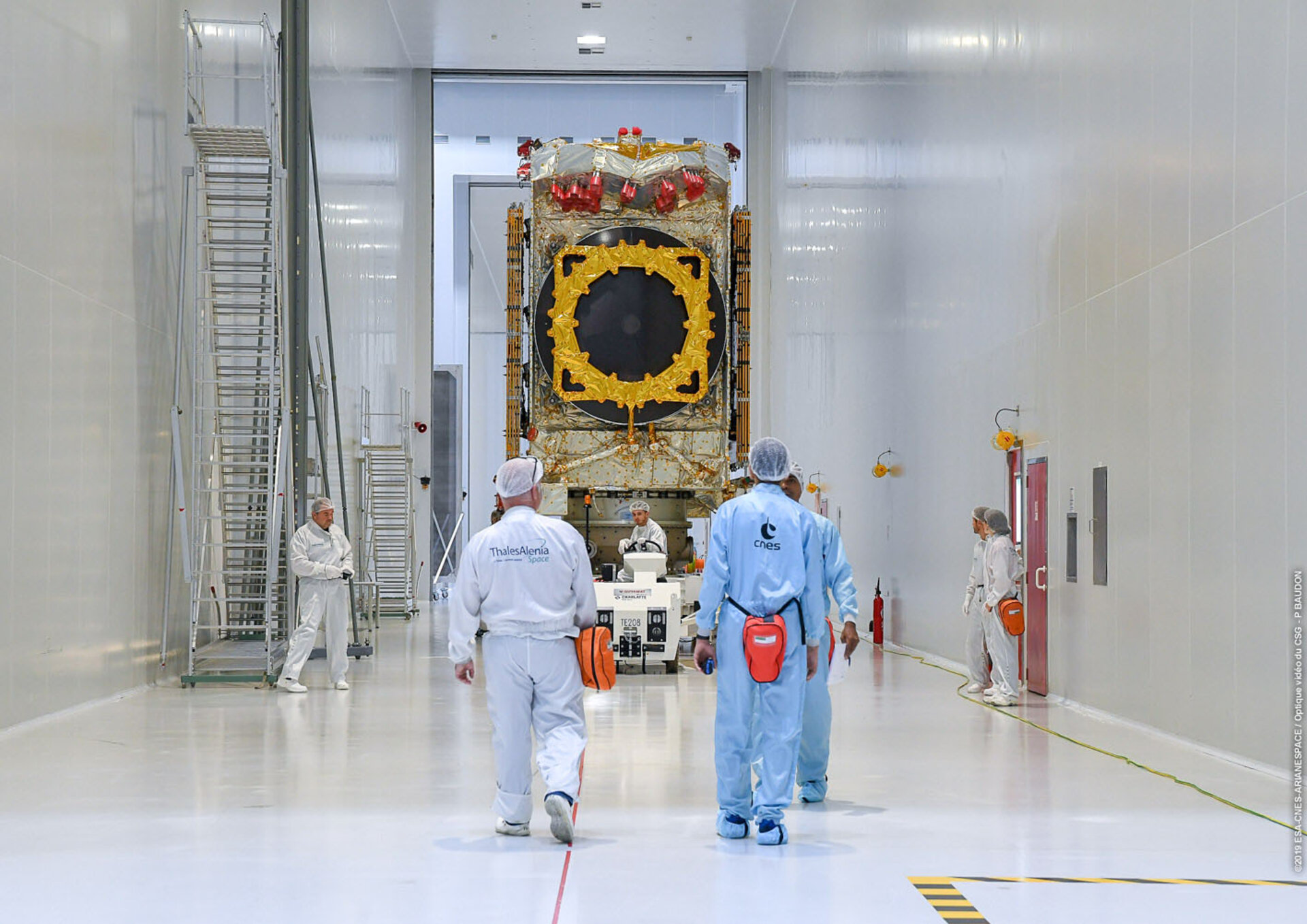 The Konnect satellite is sent for encapsulation ahead of launch