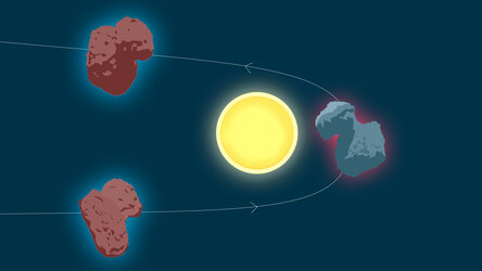 Colour changes at Rosetta's comet