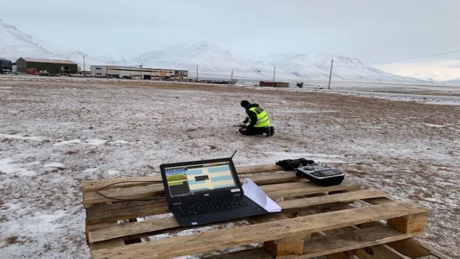 Drone testing in the Arctic