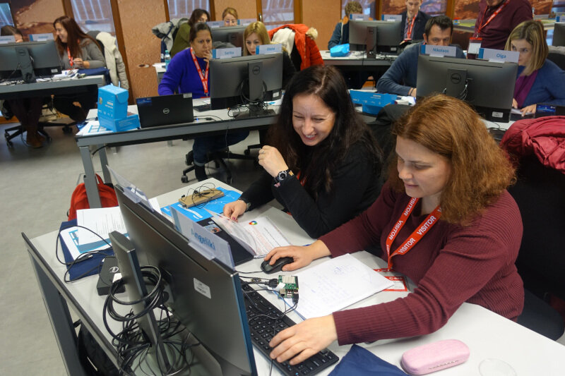 Primary School Teachers programming Astro Pi