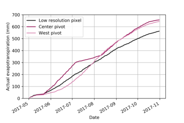 Evapotranspiration over the irrigation season