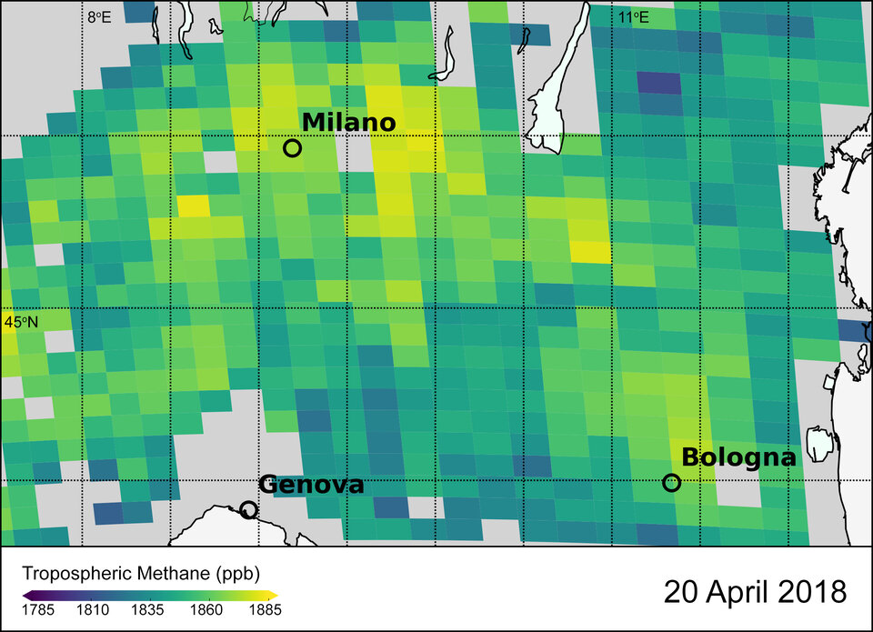 Methane in Italy’s Po Valley