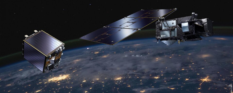 Proba-V shown with Sentinel-3