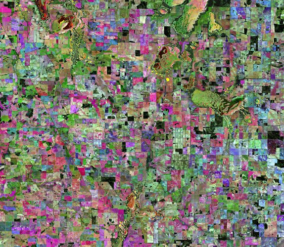 This Copernicus Sentinel-2 image features an area in the Wheatbelt region of Western Australia. 