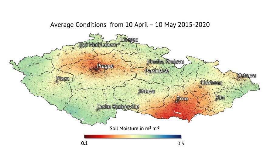 Average soil moisture conditions