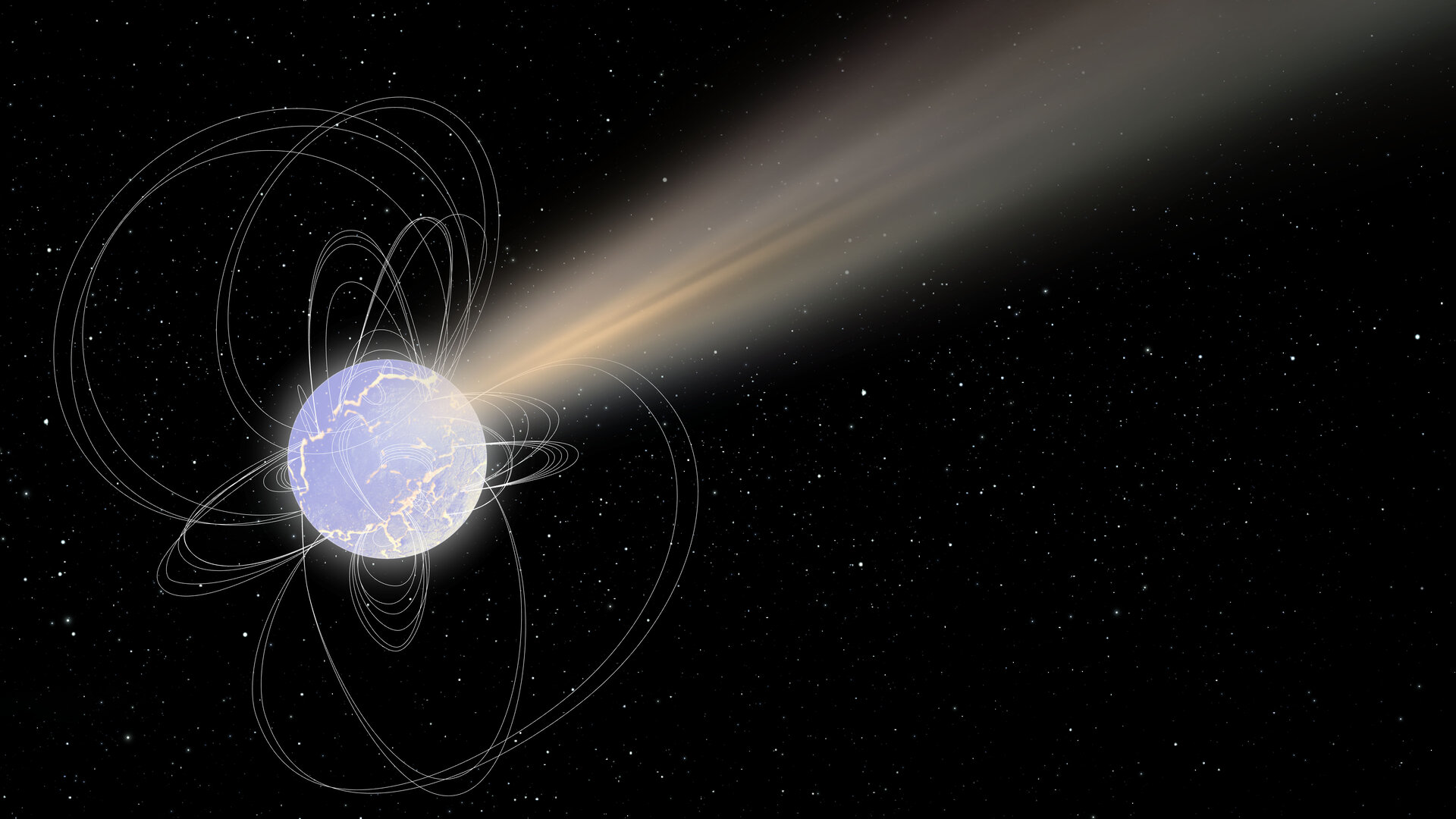 Artist's impression of radio bursting magnetar